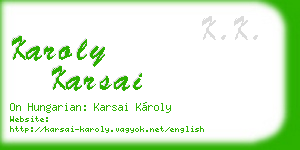 karoly karsai business card
